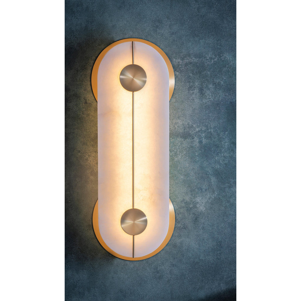 Auriel Modern Minimalist Brass Alabaster Wall Lamp
