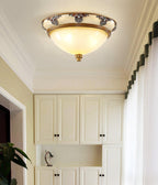 Solara Ceiling Lamp Frosted Glass Antique Vintage