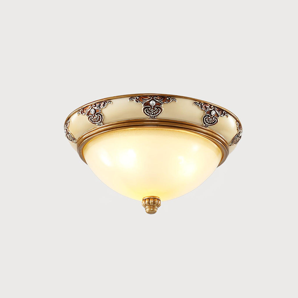 Solara Ceiling Lamp Frosted Glass Antique Vintage