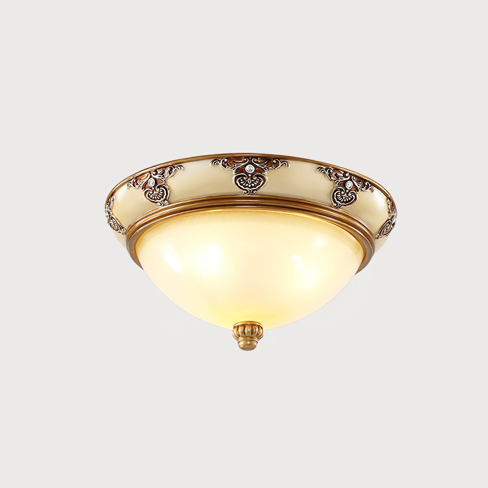 Solara Ceiling Lamp Frosted Glass Antique Vintage