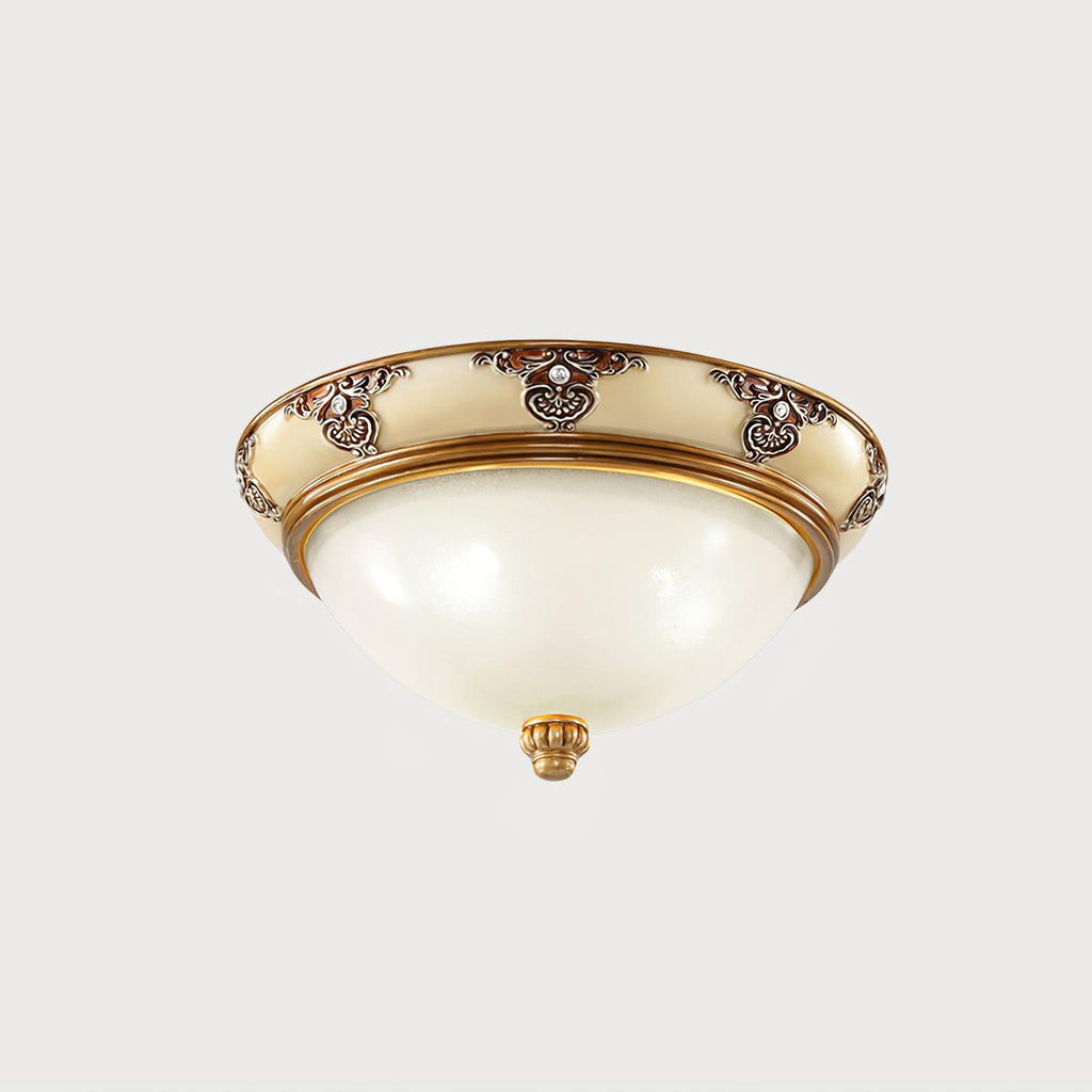Solara Ceiling Lamp Frosted Glass Antique Vintage