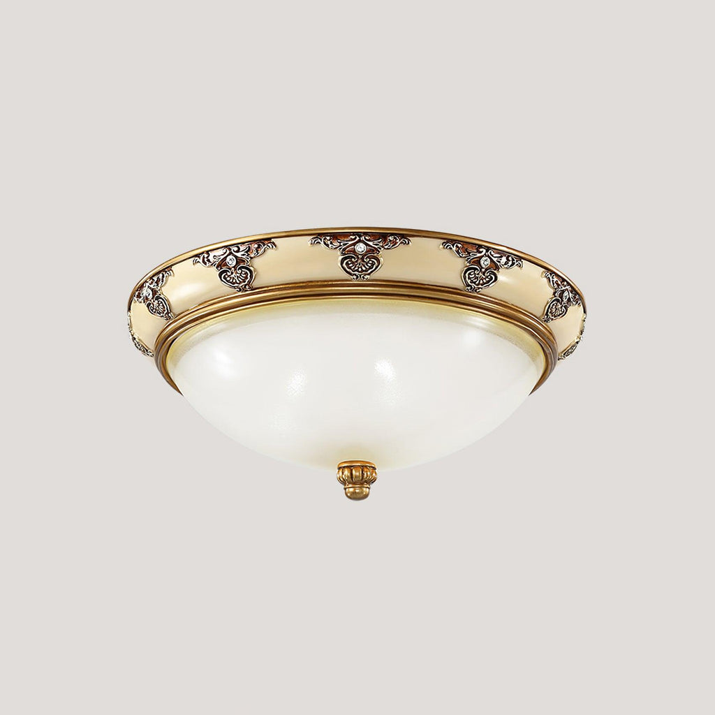 Solara Ceiling Lamp Frosted Glass Antique Vintage