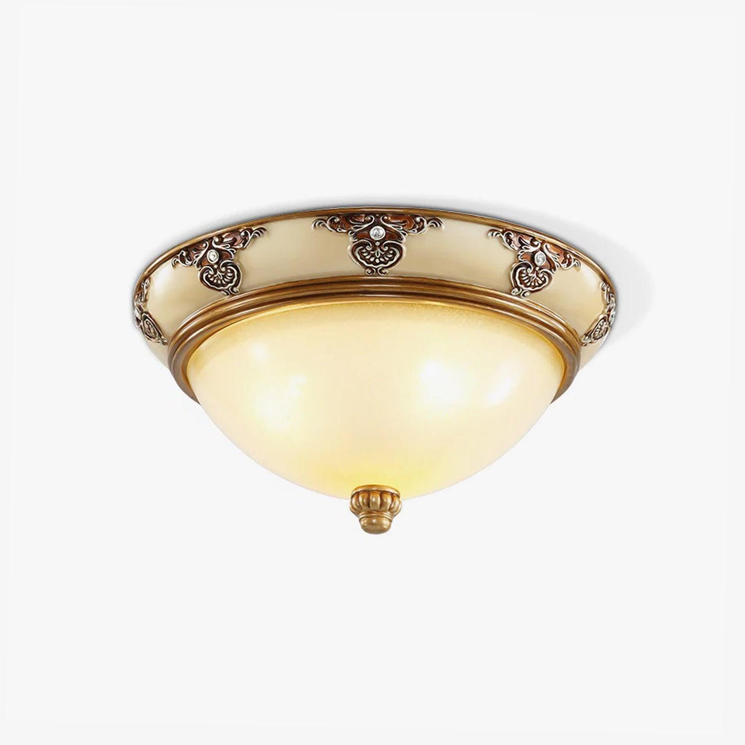 Solara Ceiling Lamp Frosted Glass Antique Vintage