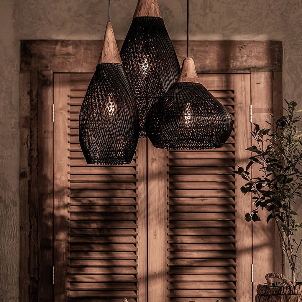 Ritta Braided Rattan Pendant Light - image 21