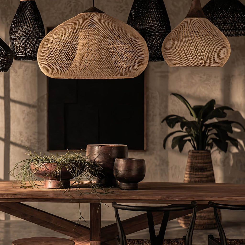 Ritta Braided Rattan Pendant Light - image 24