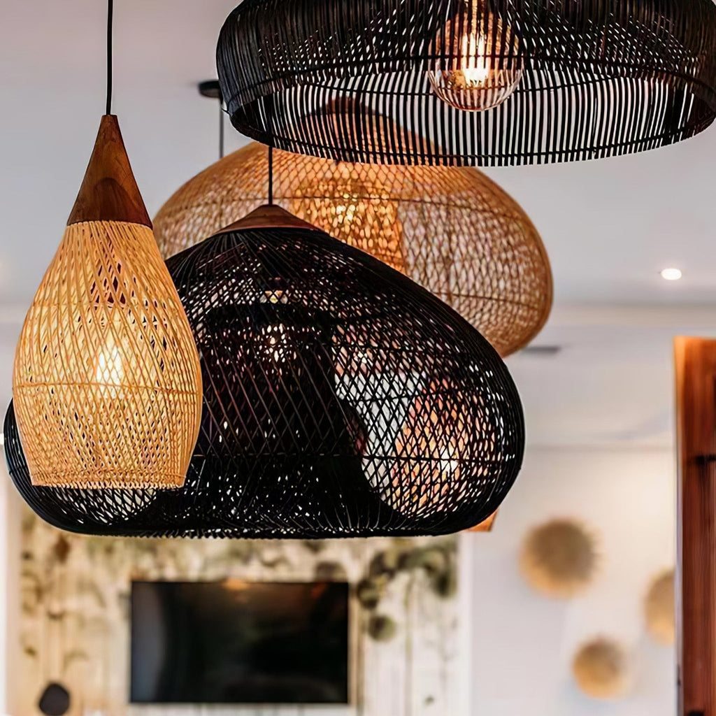 Ritta Braided Rattan Pendant Light - image 30