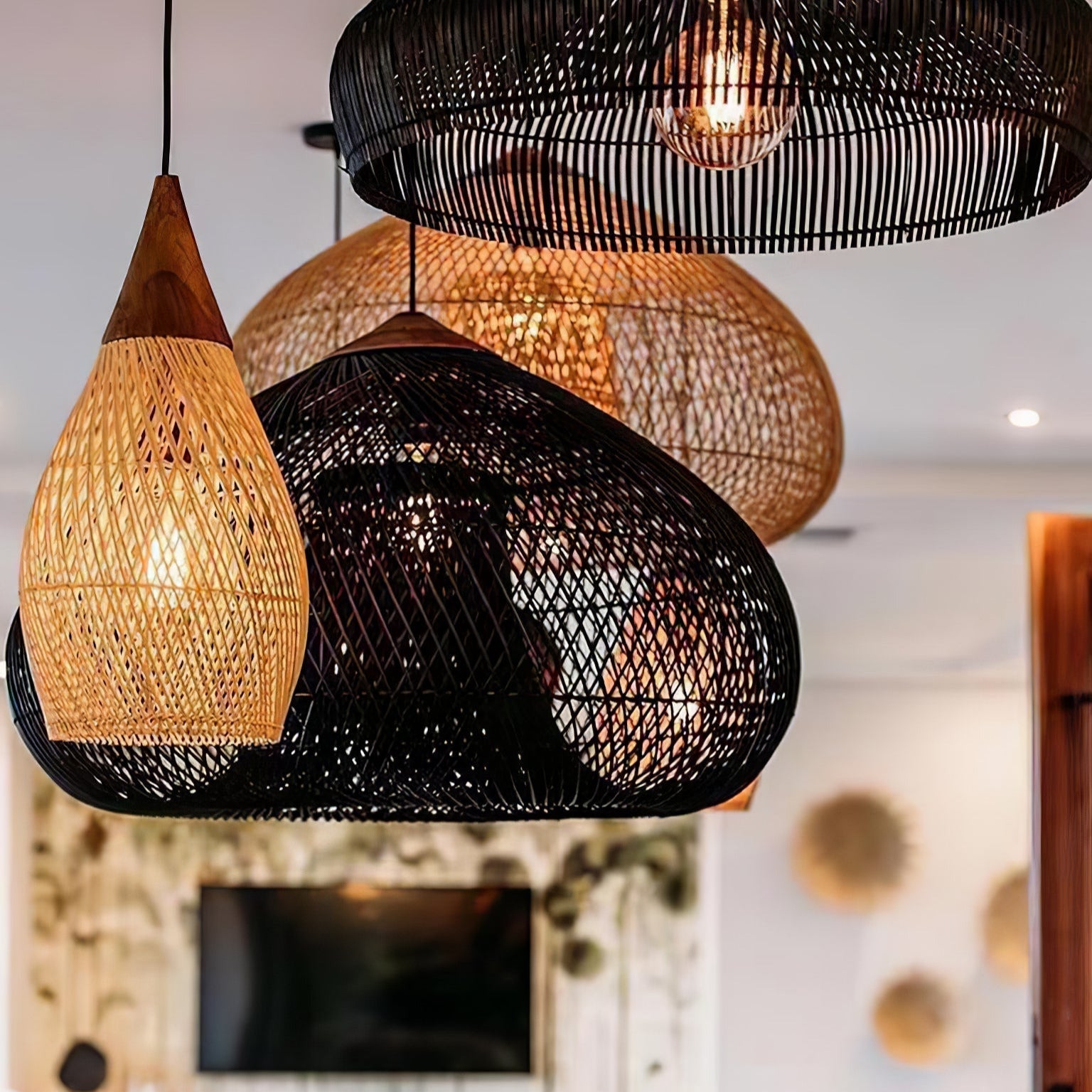 Ritta Braided Rattan Pendant Light - image 30