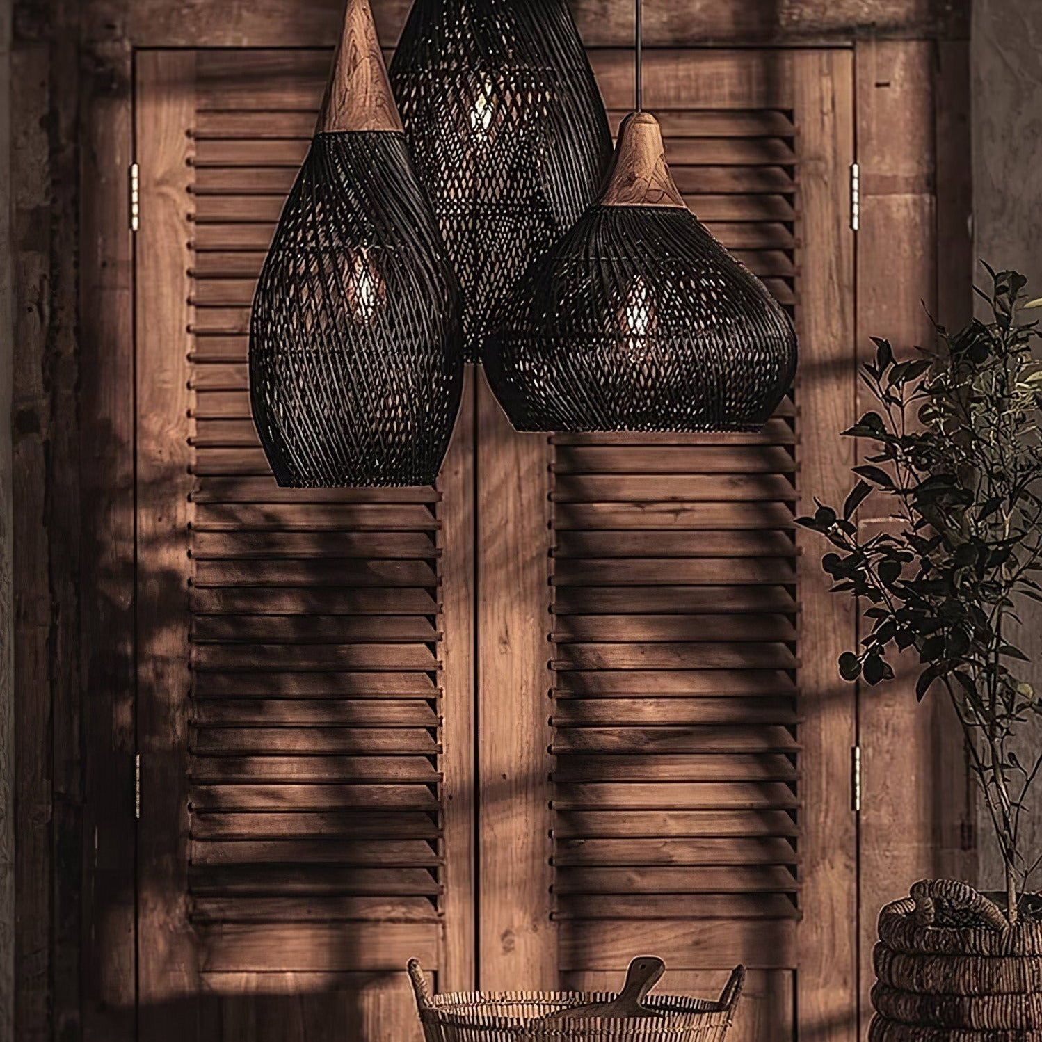 Ritta Braided Rattan Pendant Light - image 48