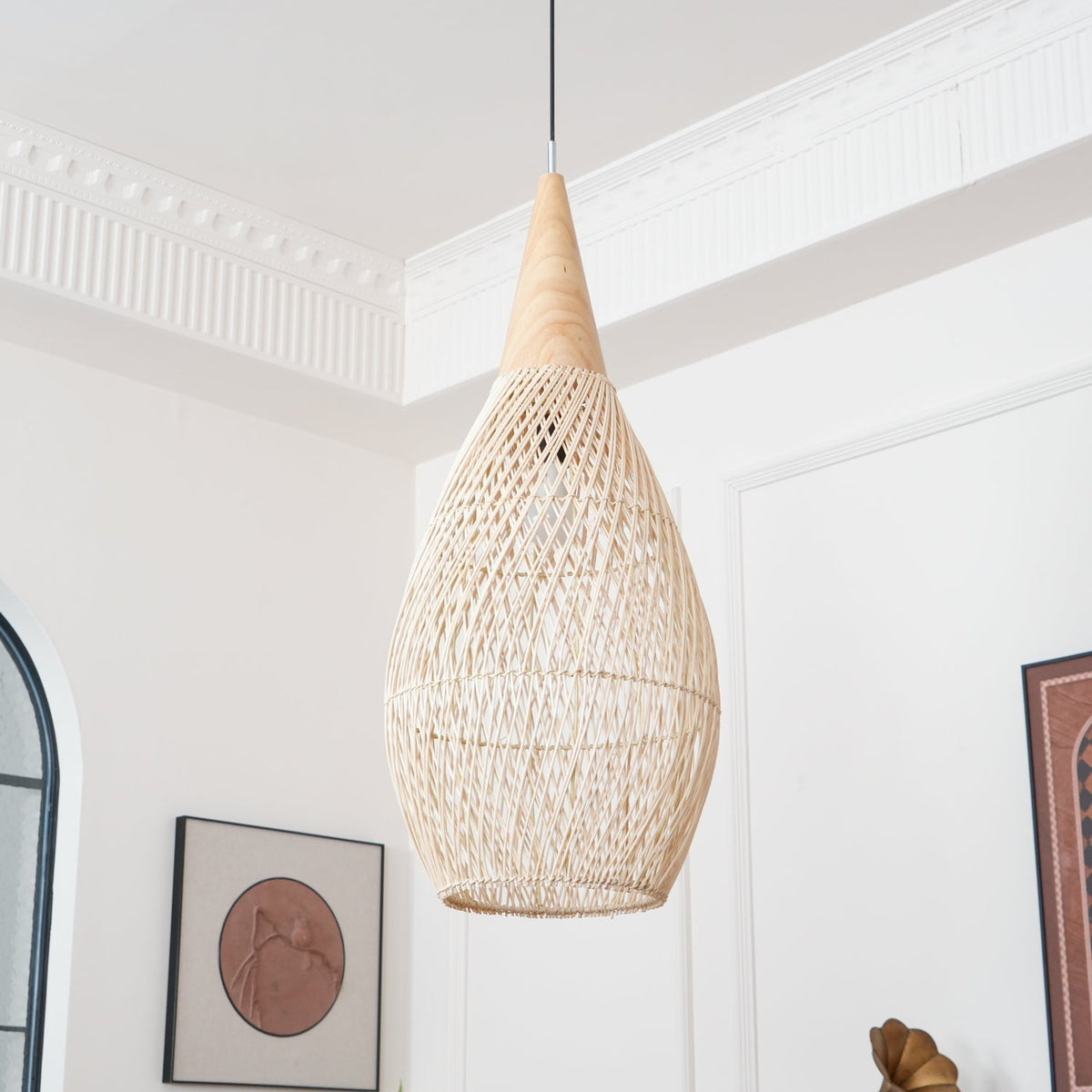Ritta Braided Rattan Pendant Light - image 4