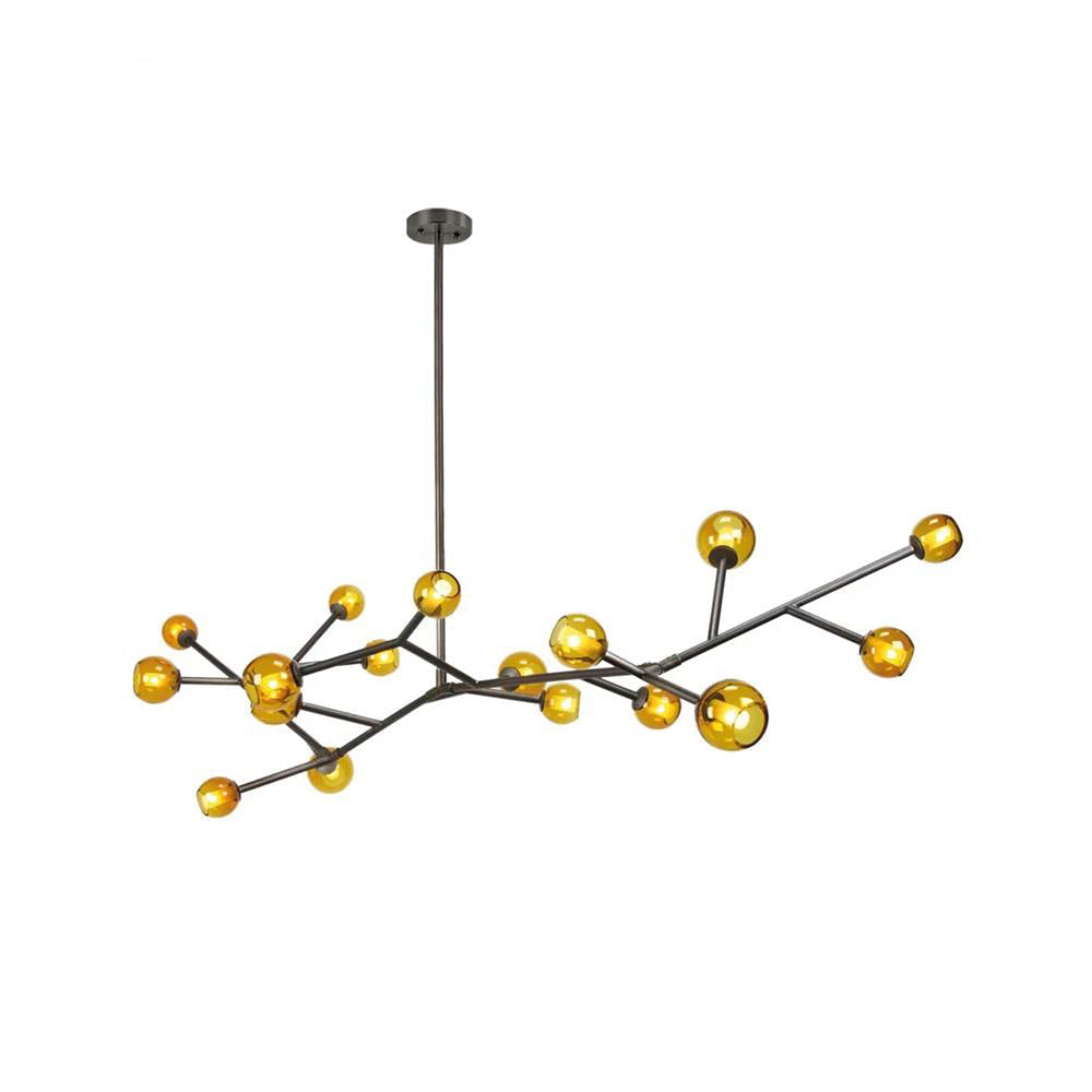Kinetic Individual Creativity Brass Glass Chandelier