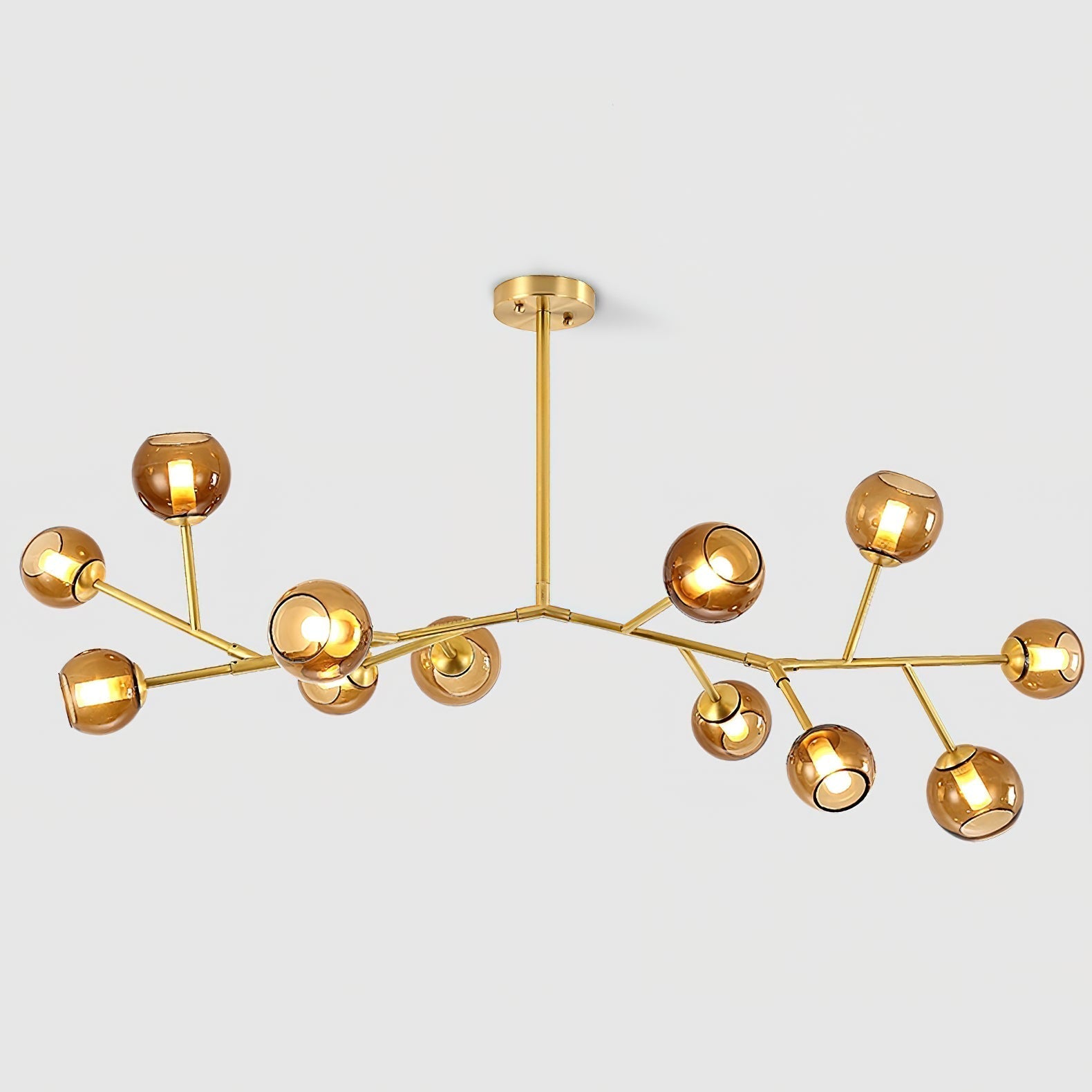 Kinetic Individual Creativity Brass Glass Chandelier