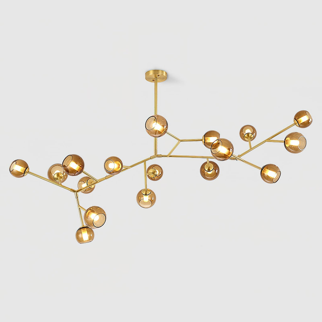 Kinetic Individual Creativity Brass Glass Chandelier