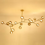 Kinetic Individual Creativity Brass Glass Chandelier