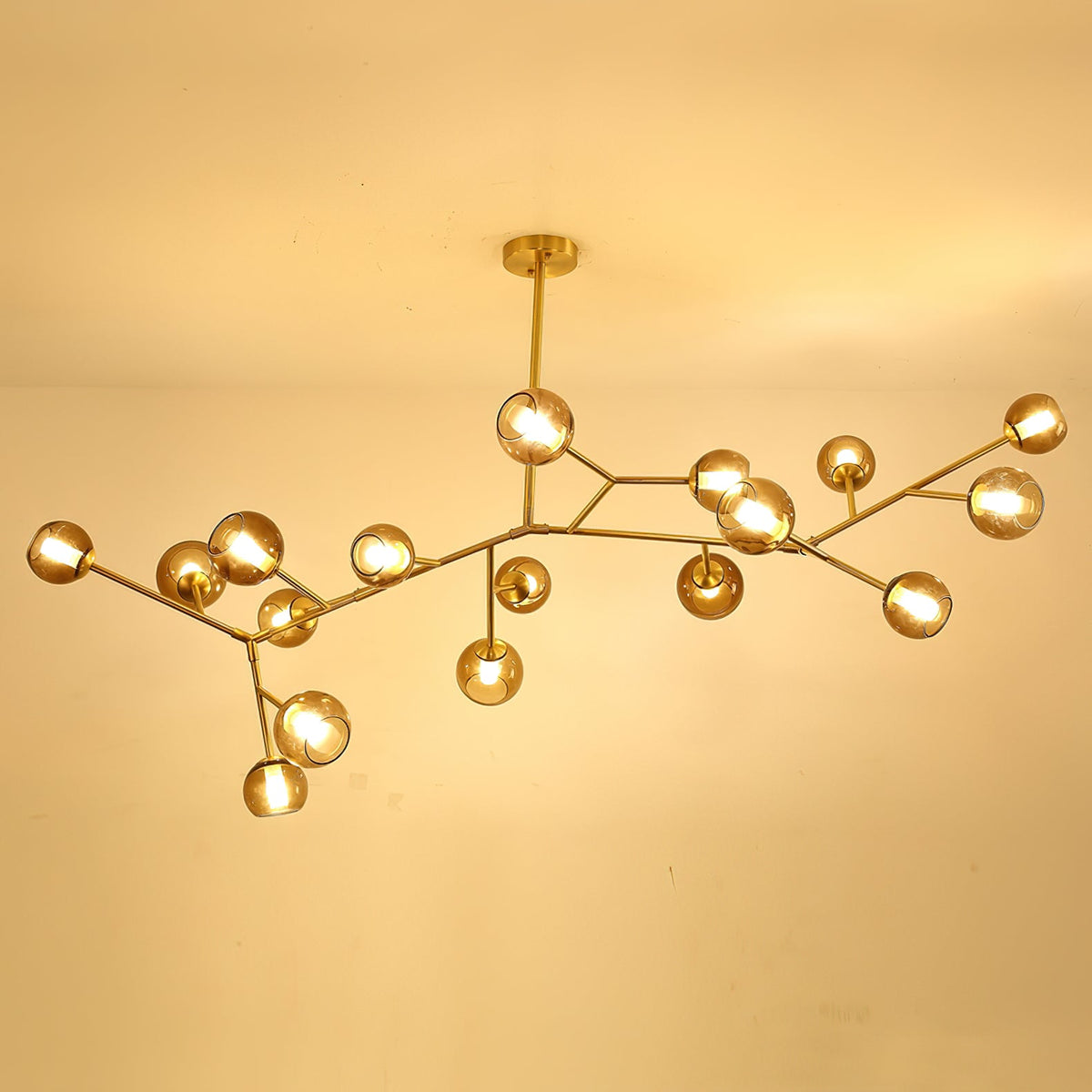 Kinetic Individual Creativity Brass Glass Chandelier
