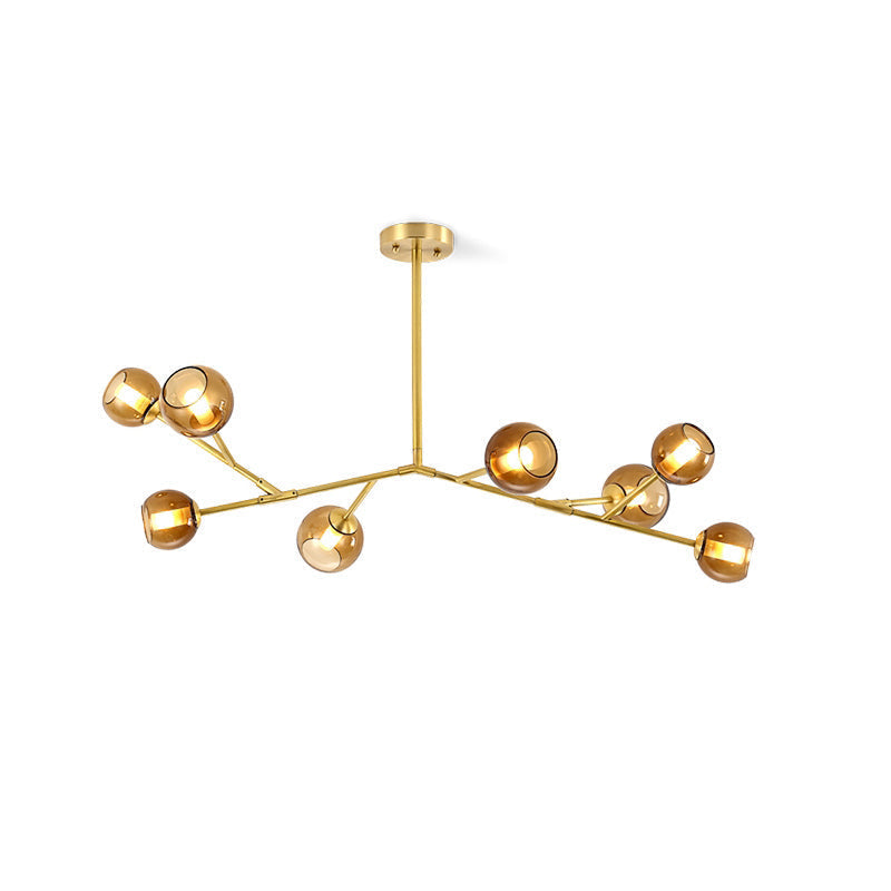 Kinetic Individual Creativity Brass Glass Chandelier
