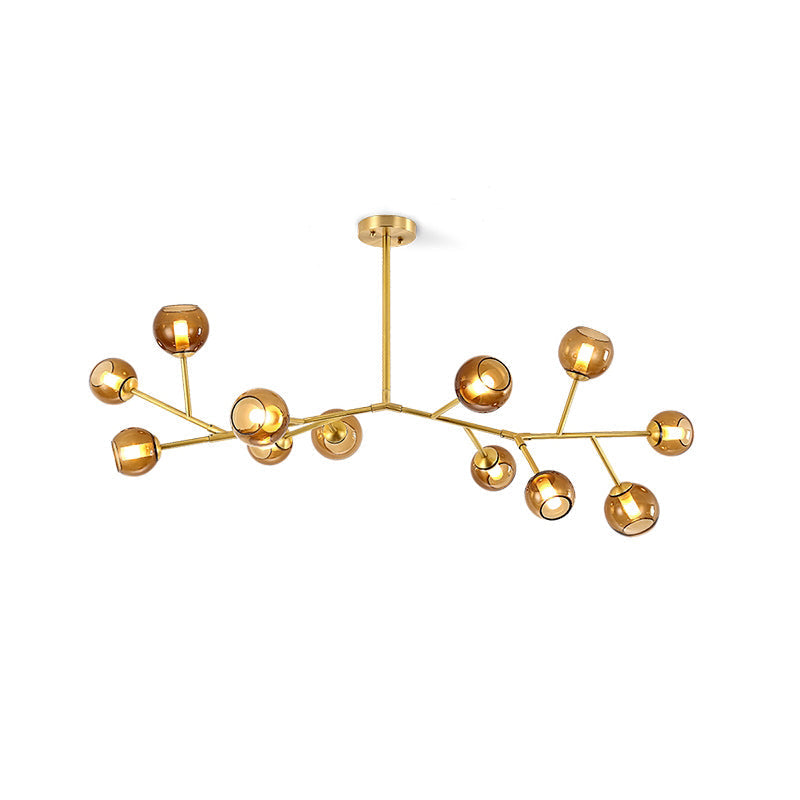 Kinetic Individual Creativity Brass Glass Chandelier