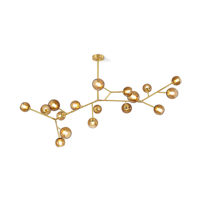 Kinetic Individual Creativity Brass Glass Chandelier