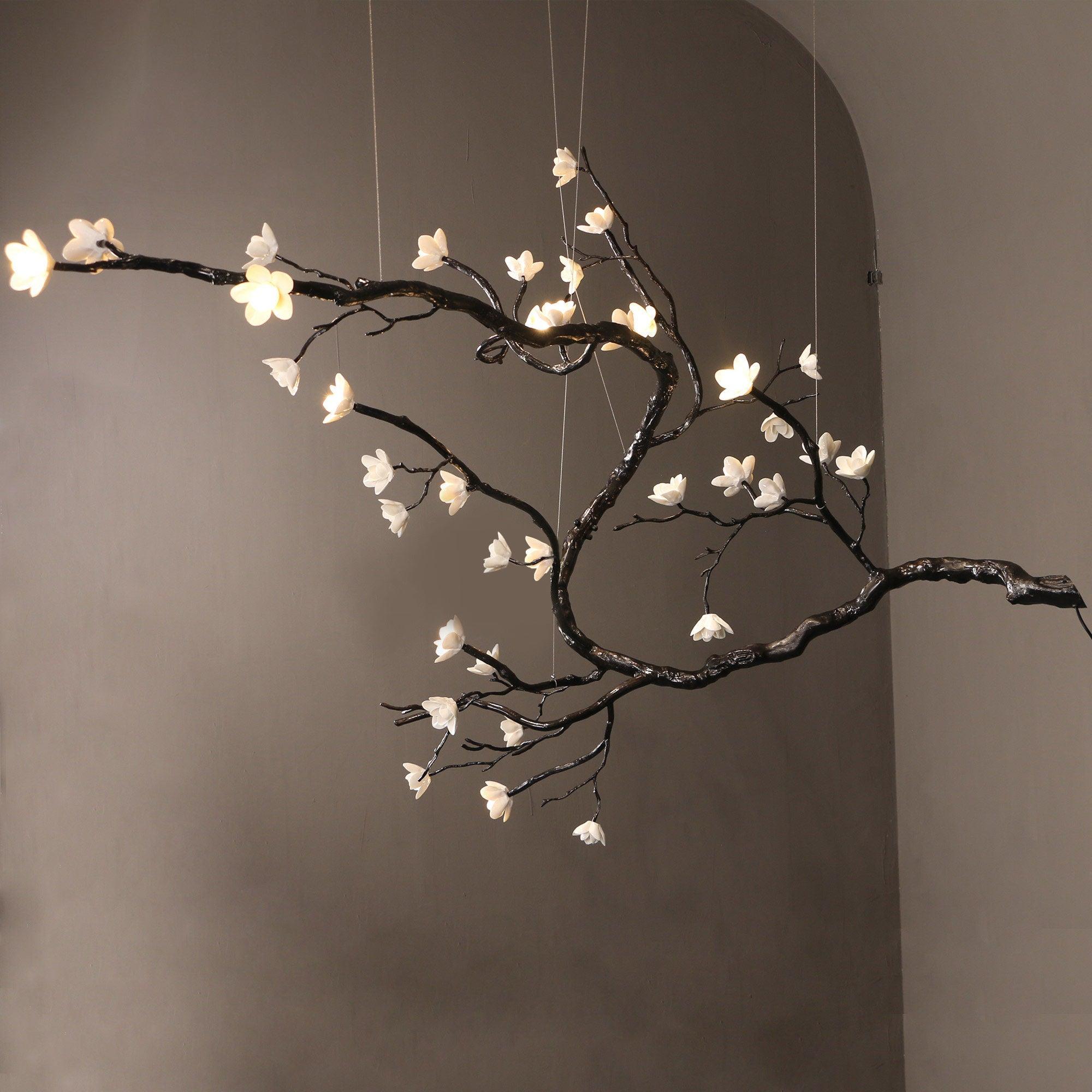 Aurora Chandelier Branch Floral Organic