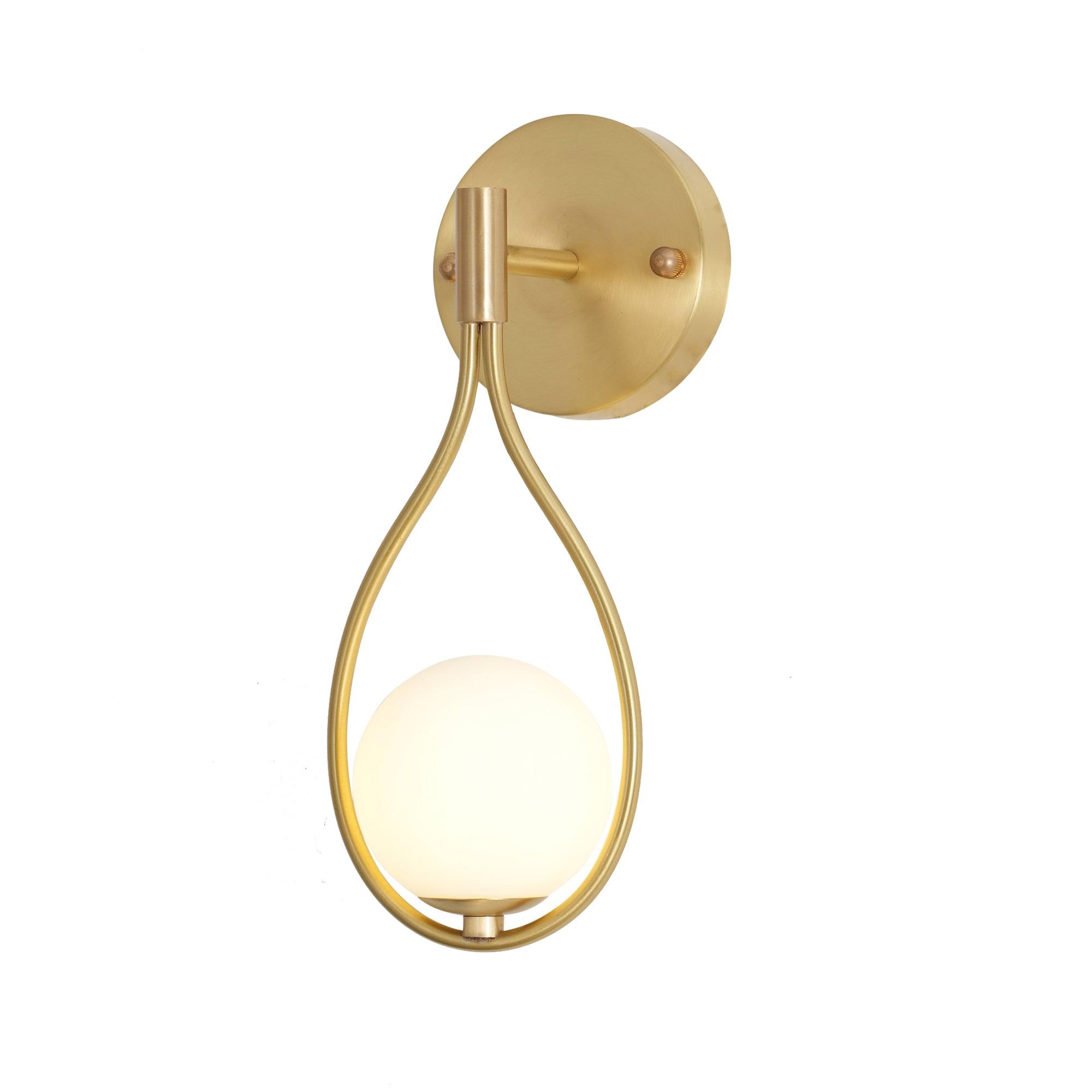 Icarila Modern Minimalist Vanity Brass Glass Wall Lamp