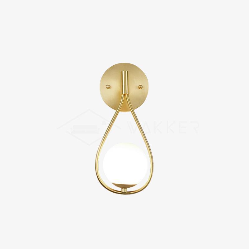 Icarila Modern Minimalist Vanity Brass Glass Wall Lamp
