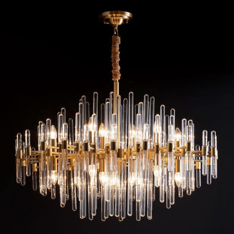 Solara Chandelier Antique Brass Starburst
