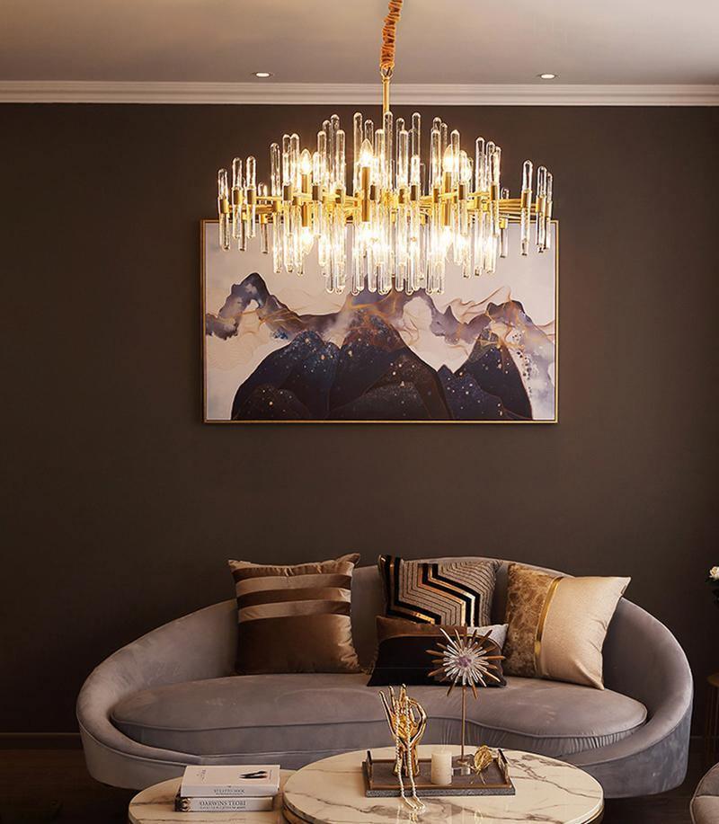 Solara Chandelier Antique Brass Starburst