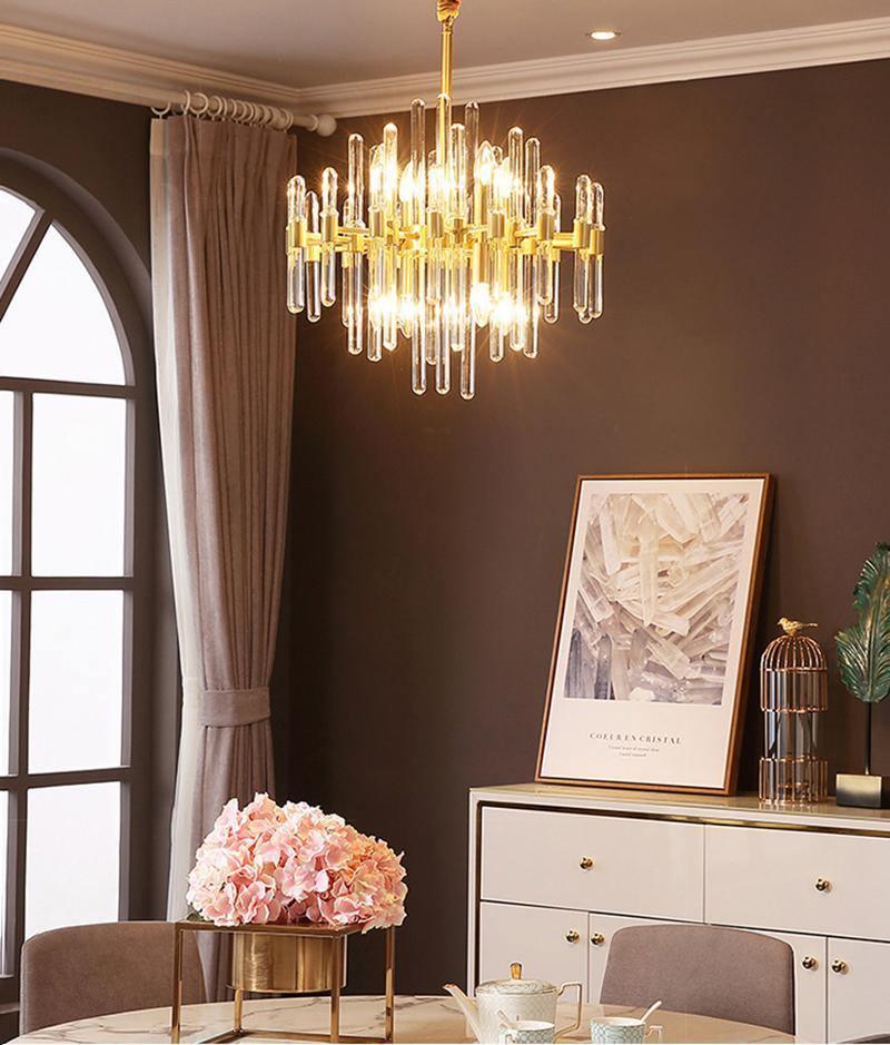 Solara Chandelier Antique Brass Starburst