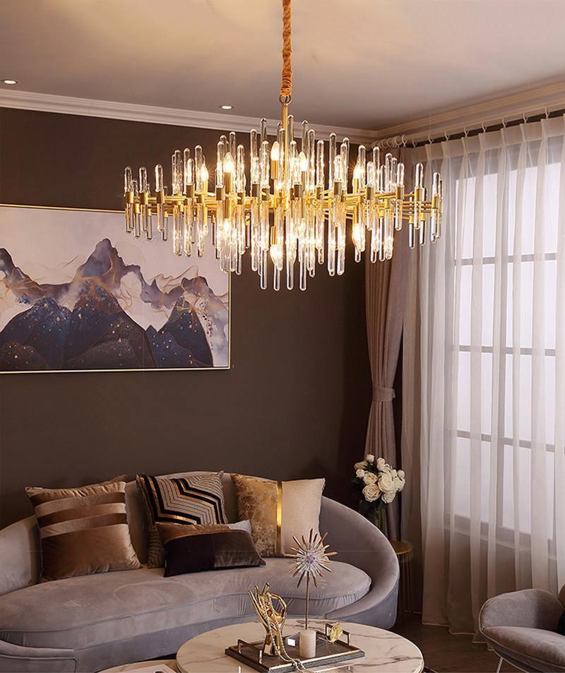 Solara Chandelier Antique Brass Starburst