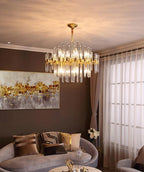 Solara Chandelier Antique Brass Starburst