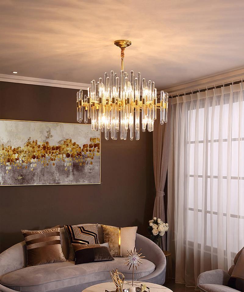 Solara Chandelier Antique Brass Starburst