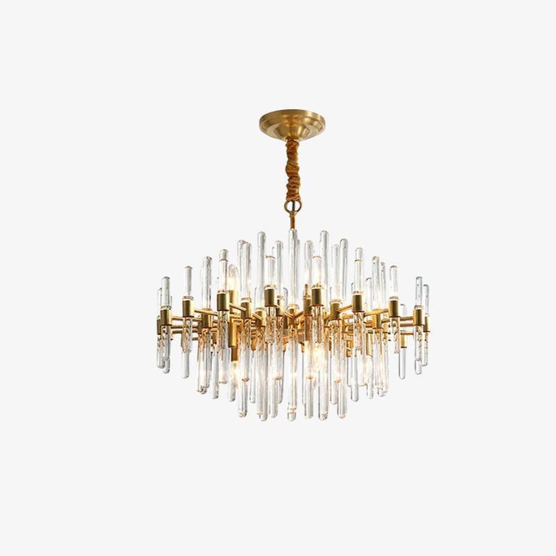 Solara Chandelier Antique Brass Starburst
