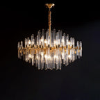 Solara Chandelier Antique Brass Starburst