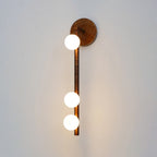 Rory Modern Minimalist Tube Brass Glass Wall Lamp