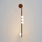 Rory Modern Minimalist Tube Brass Glass Wall Lamp