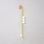 Rory Modern Minimalist Tube Brass Glass Wall Lamp