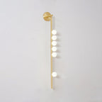 Rory Modern Minimalist Tube Brass Glass Wall Lamp