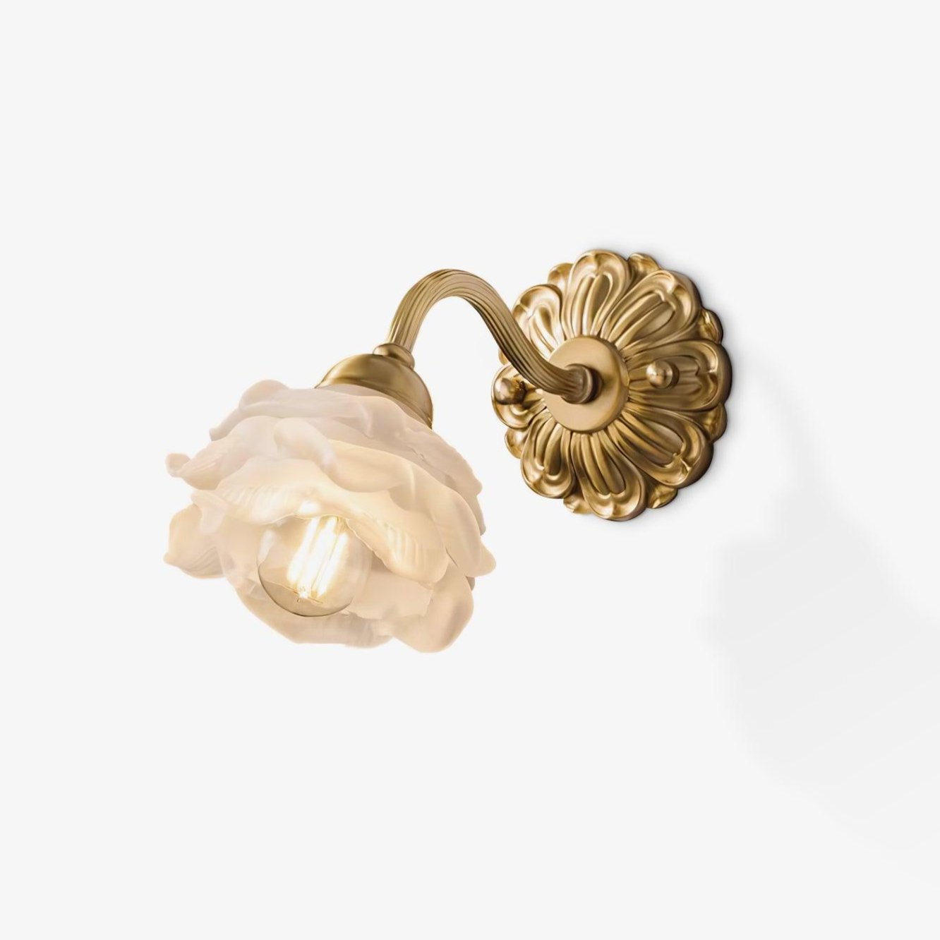 Drifte Brass Floral Luxury Wall Lamp
