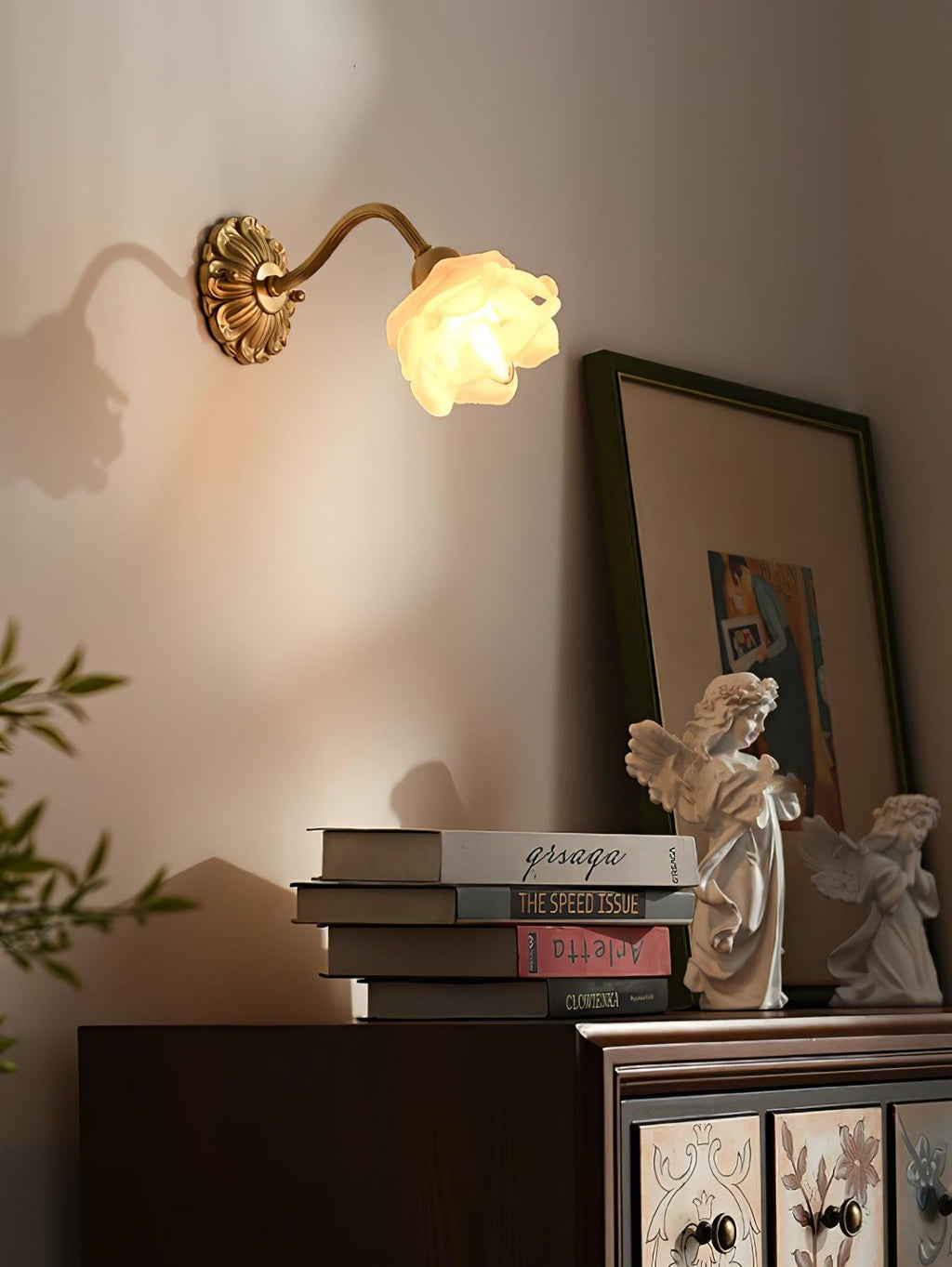 Drifte Brass Floral Luxury Wall Lamp