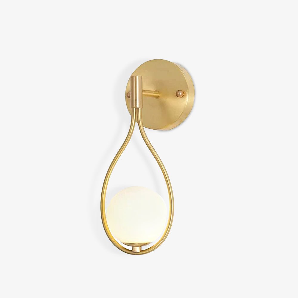 Icarila Modern Minimalist Vanity Brass Glass Wall Lamp