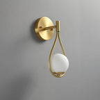 Icarila Modern Minimalist Vanity Brass Glass Wall Lamp