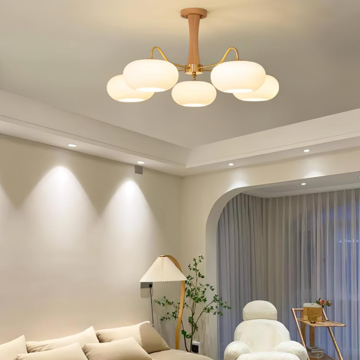 Lustra Vintage Brass Wooden Chandelier - image 2