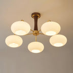 Lustra Vintage Brass Wooden Chandelier - image 7