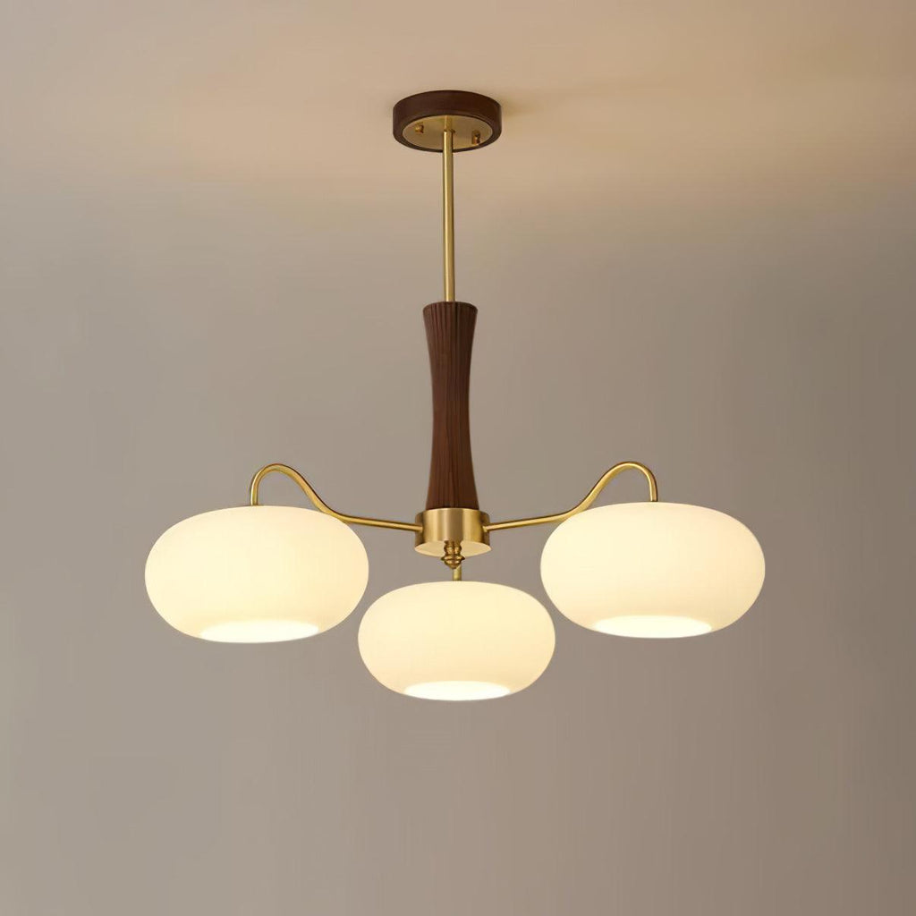 Lustra Vintage Brass Wooden Chandelier - image 10