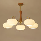 Lustra Vintage Brass Wooden Chandelier - image 13
