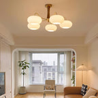 Valentina Brass Wooden  Glass Persimmon Chandelier - image 11
