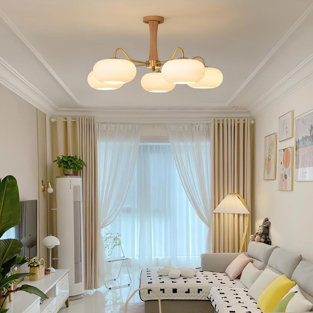 Lustra Vintage Brass Wooden Chandelier - image 17