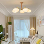 Lustra Vintage Brass Wooden Chandelier - image 17
