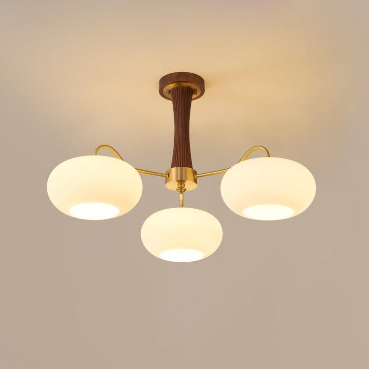 Lustra Vintage Brass Wooden Chandelier - image 19