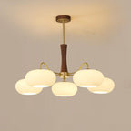 Lustra Vintage Brass Wooden Chandelier - image 22