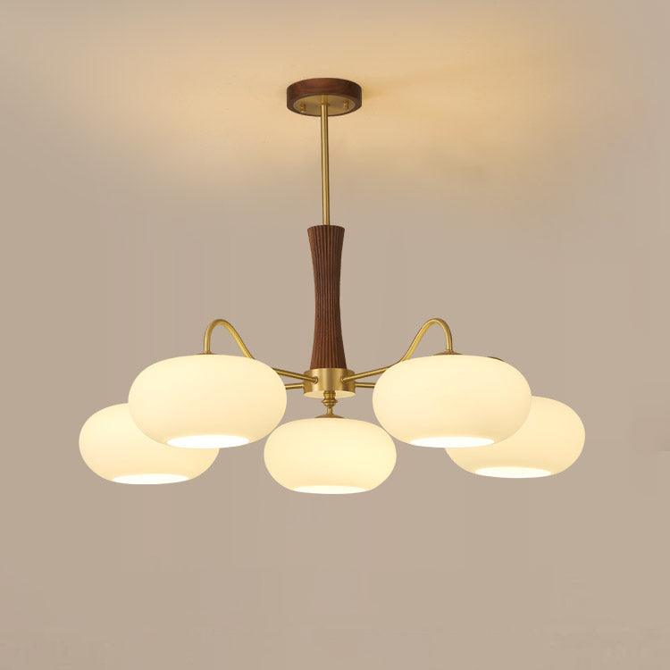 Lustra Vintage Brass Wooden Chandelier - image 22